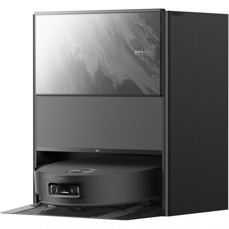 Прахосмукачка робот Dreame Aqua 10 Ultra Track RLR81CE-BK, 25000 Pa, 200 мин, 3.5/4 л, Сухо/мокро, AI камери, VersaLift DToF, Автоматично почистване на моп при 100°C, Черен