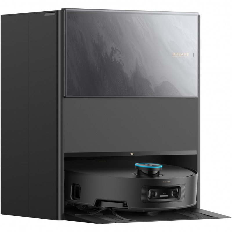 Прахосмукачка робот Dreame Aqua 10 Ultra Track RLR81CE-BK, 25000 Pa, 200 мин, 3.5/4 л, Сухо/мокро, AI камери, VersaLift DToF, Автоматично почистване на моп при 100°C, Черен