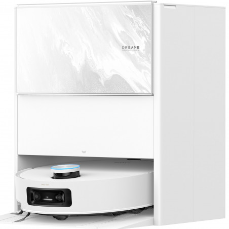 Прахосмукачка робот Dreame Aqua 10 Ultra Track RLR81CE-WH, 25000 Pa, 200 мин, 3.5/4 л, Сухо/мокро, AI камери, VersaLift DToF, Автоматично почистване на моп при 100°C, Бял