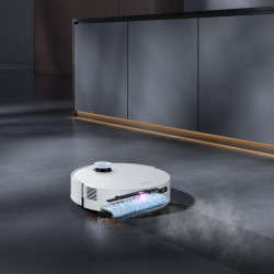 Прахосмукачка робот Dreame Aqua 10 Ultra Track RLR81CE-WH, 25000 Pa, 200 мин, 3.5/4 л, Сухо/мокро, AI камери, VersaLift DToF, Автоматично почистване на моп при 100°C, Бял