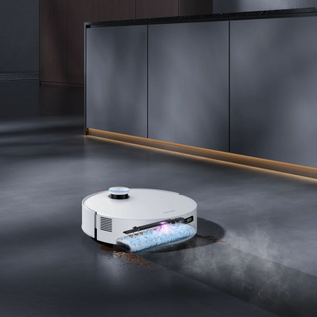 Прахосмукачка робот Dreame Aqua 10 Ultra Track RLR81CE-WH, 25000 Pa, 200 мин, 3.5/4 л, Сухо/мокро, AI камери, VersaLift DToF, Автоматично почистване на моп при 100°C, Бял