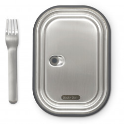Кутия за храна Black+Blum BAM-SS-L005, 1 л, Правоъгълна, Подходяща за фурна, Без BPA, Неръждаема стомана, Син