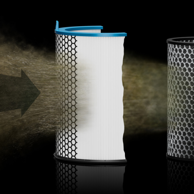 Пречиствател за въздух Dyson HJ10 HushJet™ Purifier Compact Wh/Sv 491355-01, 18 м2, 10 скорости, Hyperdymium™, HEPA, Гласови команди, Осцилация, Бял/сив