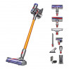 Вертикална прахосмукачка Dyson V8 Absolute SV25 476547-01, 115AW, 0.54 л, 3 режима, Без загуба на мощност, Хигиенично изпразване, Изцяло запечатана филтрация, Сребрист/Оранжев