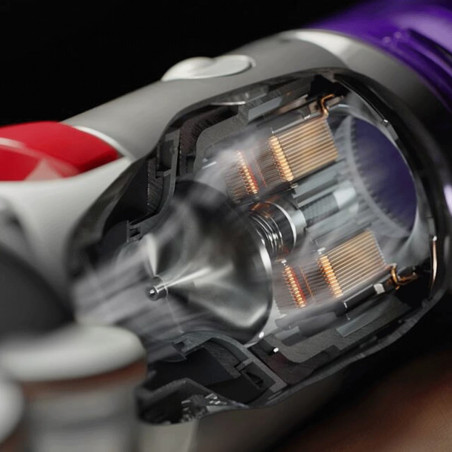 Вертикална прахосмукачка Dyson V8 Absolute SV25 476547-01, 115AW, 0.54 л, 3 режима, Без загуба на мощност, Хигиенично изпразване, Изцяло запечатана филтрация, Сребрист/Оранжев