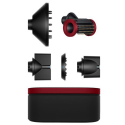 Сешоар Dyson Supersonic Nural HD16 RdVe/Gd Straight+Wavy 493117-01, 1600W, 3 скорости, 4 температури, Отрицателни йони, 5 приставки, Предпазващ скалпа, Червено кадифе/златист