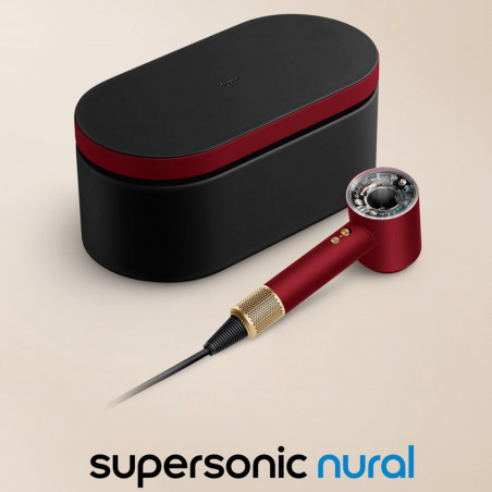 Сешоар Dyson Supersonic Nural HD16 RdVe/Gd Straight+Wavy 493117-01, 1600W, 3 скорости, 4 температури, Отрицателни йони, 5 приставки, Предпазващ скалпа, Червено кадифе/златист