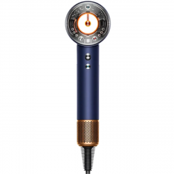 Сешоар Dyson Supersonic Nural HD16 Prussian Blue/Rich Copper Straight+Wavy 122612-01, 1600W, 3 скорости, 4 температури, Отрицателни йони, 5 приставки, Предпазващ скалпа, Пруско синьо/меден
