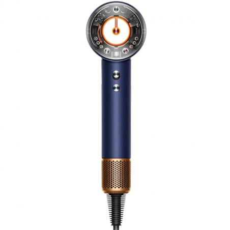 Сешоар Dyson Supersonic Nural HD16 Prussian Blue/Rich Copper Straight+Wavy 122612-01, 1600W, 3 скорости, 4 температури, Отрицателни йони, 5 приставки, Предпазващ скалпа, Пруско синьо/меден
