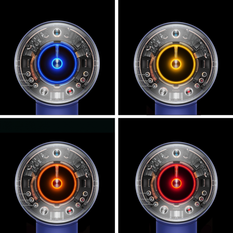 Сешоар Dyson Supersonic Nural HD16 Prussian Blue/Rich Copper Straight+Wavy 122612-01, 1600W, 3 скорости, 4 температури, Отрицателни йони, 5 приставки, Предпазващ скалпа, Пруско синьо/меден