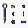 Сешоар Dyson Supersonic Nural HD16 Prussian Blue/Rich Copper Straight+Wavy 122612-01, 1600W, 3 скорости, 4 температури, Отрицателни йони, 5 приставки, Предпазващ скалпа, Пруско синьо/меден