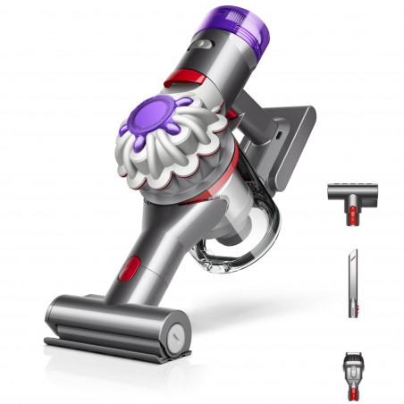 Ръчна прахосмукачка Dyson V8 Car&Boat 586120-01, 115AW, 0.54 л, 50 мин, 110000 об/мин, Запечатана филтрация, Никел/лилав