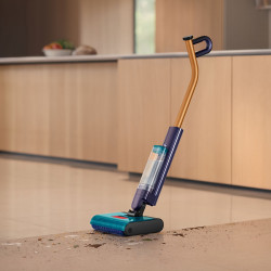 Уред за мокро и сухо почистване Dyson Clean+Wash Hygiene 432030-01, 530/760 мл, 45 мин, 350 м2, 4 режима, Самозадвижване, Сушене на ролката, Пруско синьо/меден