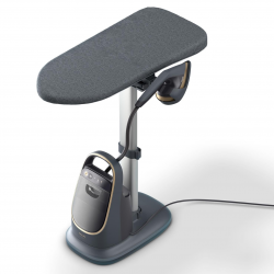 Уред за вертикално гладене с пара Philips All-in-one 8500 AIS8540/80, 2200W, 1.2 л, 6 bar, 90 гр/мин, 2 настройки, OptimalTEMP, Регулируема дъска, Тъмносив/златист