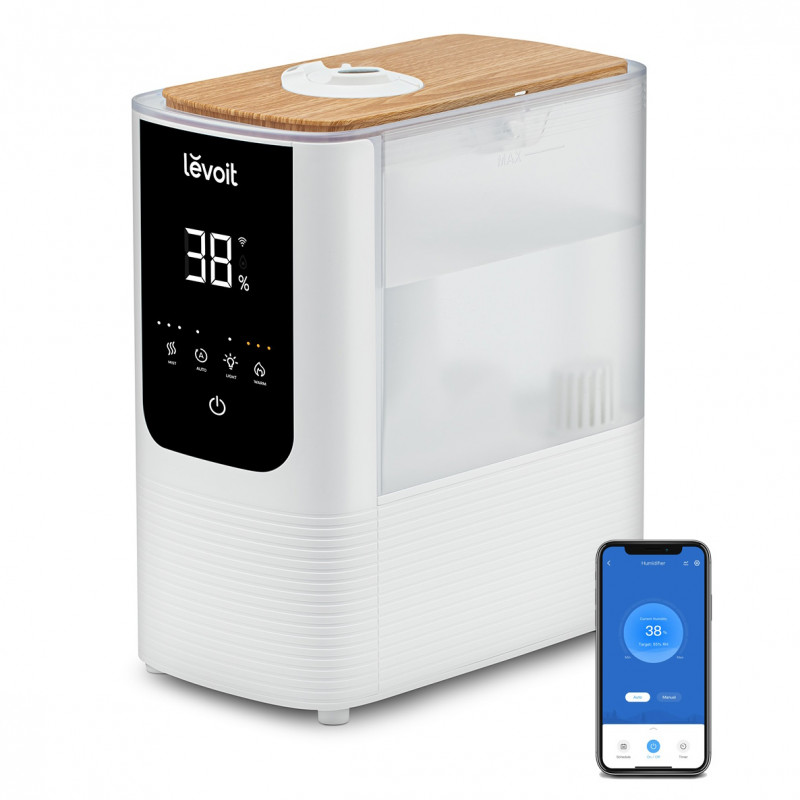 Овлажнител за въздух Levoit OasisMist 450S LUH-O451S-WEU, 40 м2, 280 W, 4.5 л, Ароматерапия, Автономия 45 часа, Бял
