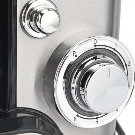 Планетарен миксер Goldmann GM-1115ED, 2800W, 10 л, 6 скорости + импулси, Таймер, Иноксова купа, LED, Инокс