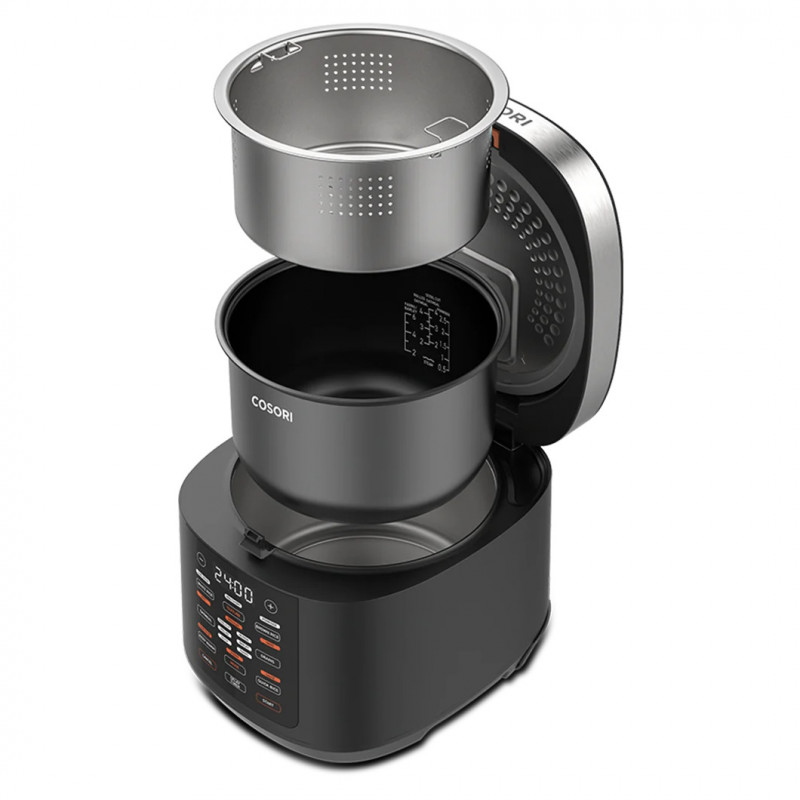 Мултикукър за бавно готвене Cosori CRC-R501-KEU, 970W, 5 л, 17 програми, Таймер, Отложен старт, Черен