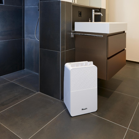 Влагоуловител за бани Woods MDK11, 2 скорости, До 40 м2, 108 м3, 2 л, 20л/24ч, Хидростат, 44 dB, IPX1, Бял