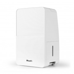 Влагоуловител за бани Woods MDK11, 2 скорости, До 40 м2, 108 м3, 2 л, 20л/24ч, Хидростат, 44 dB, IPX1, Бял