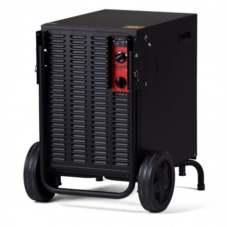 Професионален влагоуловител Woods WCD4 PRO, 230 м2, 2 скорости, 11.4 л, 41л/24ч, Хидростат, Работа до +2°C, Дръжка и колелца, 60 dB, IPX1, Черен