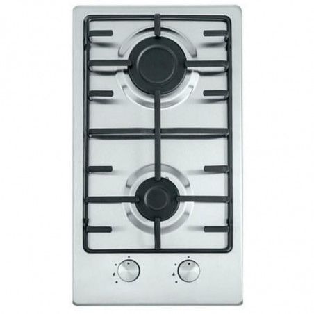 Газов плот за вграждане Finlux FX 320SIX, 3000 W, Две газови дюзи, 500 C, Решетка от чугун, Инокс