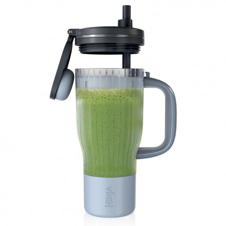Преносим блендер Ninja BlendBoss DB351EUCY, 1100W, 710 мл, 3 програми, Auto-iQ, CrushBlade, Сив