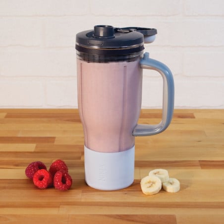 Преносим блендер Ninja BlendBoss DB351EUCY, 1100W, 710 мл, 3 програми, Auto-iQ, CrushBlade, Сив