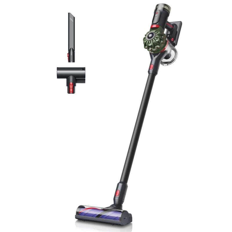 Вертикална прахосмукачка Dyson V8 Cyclone SV55 MAGn/Bk 226587-01, 150AW, 0.54 л, 3 режима, Без загуба на мощност, Хигиенично изпразване, Изцяло запечатана филтрация, Черен/магнезиев