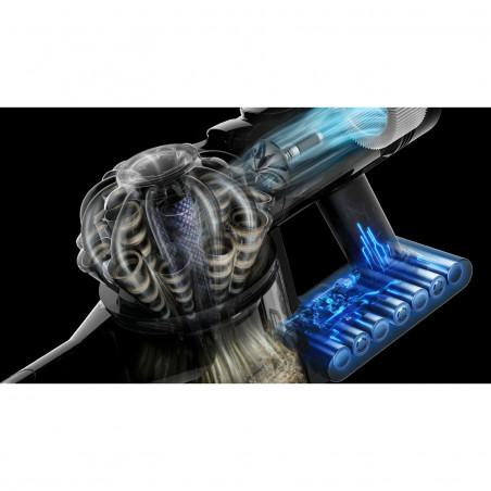 Вертикална прахосмукачка Dyson V8 Cyclone SV55 MAGn/Bk 226587-01, 150AW, 0.54 л, 3 режима, Без загуба на мощност, Хигиенично изпразване, Изцяло запечатана филтрация, Черен/магнезиев