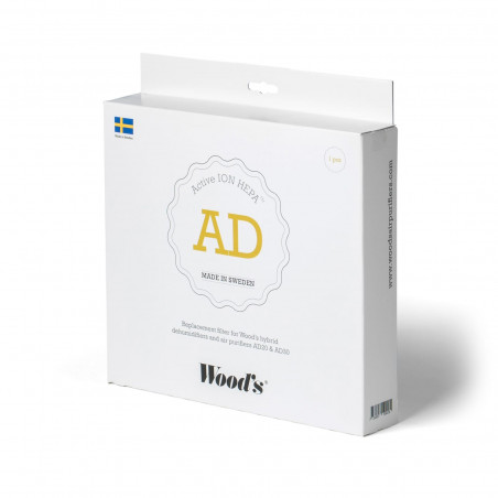 Филтър за влагоуловители и пречистватели Woods 8012810, Съвместими с Woods AD20/30, Active ION, Бял