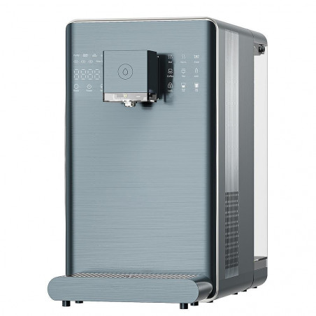Диспенсър за вода ELIXIR Pro Plus, 2200W, Затопляне 18 л/ч, 42-90°C, UVC стерилизация, Дисплей, Многостепенна филтрация, Компресорен, Сиво-син/графит