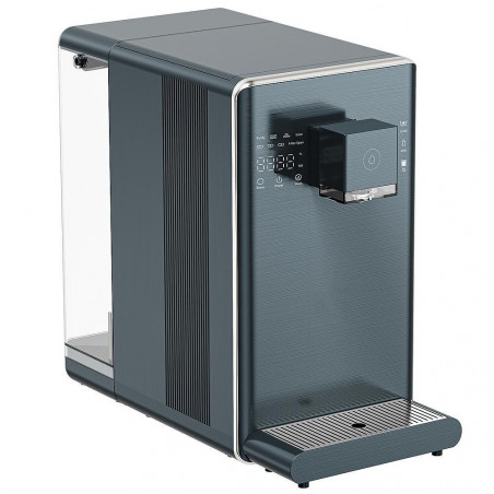 Диспенсър за вода ELIXIR Pro Plus, 2200W, Затопляне 18 л/ч, 42-90°C, UVC стерилизация, Дисплей, Многостепенна филтрация, Компресорен, Сиво-син/графит