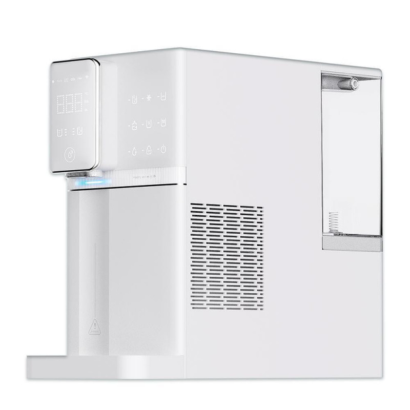 Диспенсър за вода ELIXIR Go 2, 2250W, Затопляне 18л/ч, Охлаждане 3 л/ч, 4-90°C, Газиране, 4 степенна филтрация, Wi-Fi, Тъчскрийн, Компресорен, Бял