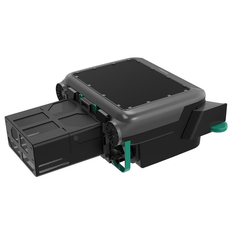 Соларен / DC скимер за почистване на повърхността на водата на басейни LOTUS, До 10 ч, 3 мотора, 6 л, IPX8, Черен