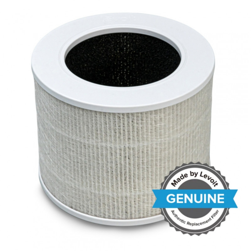Резервен филтър за пречиствател на въздух Levoit Core Mini, 1 бр, 3 степенна филтрация, HEPA, Бял