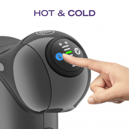 Еспресо машина Krups KP243B10 NDG GENIO S ANTHRACITE, 1500W, 15 bar, 0.8 л, Работа с NESCAFÉ® Dolce Gusto® капсули, LED, XL функция, Сив/антрацит