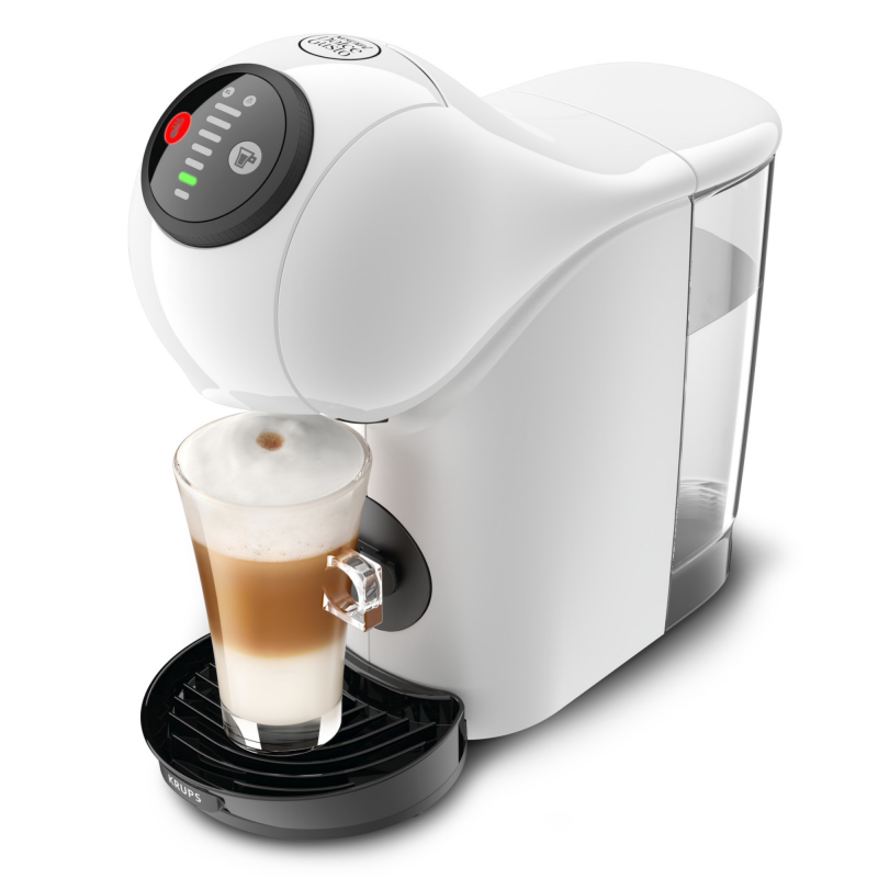 Еспресо машина Krups KP243110 NDG GENIO S WHITE, 1500W, 15 bar, 0.8 л, Работа с NESCAFÉ® Dolce Gusto® капсули, LED, XL функция, Бял