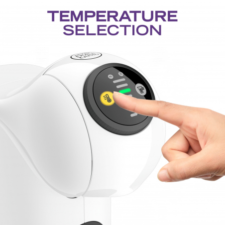 Еспресо машина Krups KP243110 NDG GENIO S WHITE, 1500W, 15 bar, 0.8 л, Работа с NESCAFÉ® Dolce Gusto® капсули, LED, XL функция, Бял