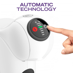 Еспресо машина Krups KP243110 NDG GENIO S WHITE, 1500W, 15 bar, 0.8 л, Работа с NESCAFÉ® Dolce Gusto® капсули, LED, XL функция, Бял