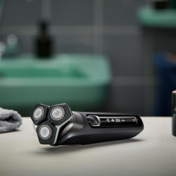 Електрическа самобръсначка Philips Shaver Series 5000 S5887/10, 9W, 60 мин, Мокро/сухо, Вграден тример, SkinIQ, PowerAdapt, 360° глави, Самонаточващи ножове, Карбоново сив
