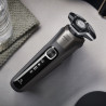 Електрическа самобръсначка Philips Shaver Series 5000 S5887/10, 9W, 60 мин, Мокро/сухо, Вграден тример, SkinIQ, PowerAdapt, 360° глави, Самонаточващи ножове, Карбоново сив