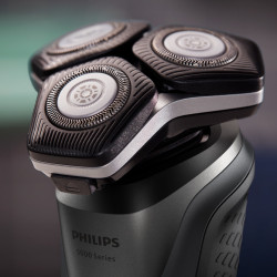 Електрическа самобръсначка Philips Shaver Series 5000 S5887/10, 9W, 60 мин, Мокро/сухо, Вграден тример, SkinIQ, PowerAdapt, 360° глави, Самонаточващи ножове, Карбоново сив