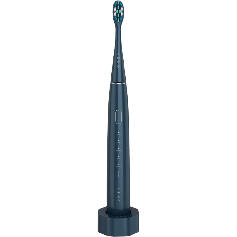 Електрическа звукова четка за зъби AENO ADB0010N, 5W, DuPont™, Таймер, 5 режима, 90 дни с едно зареждане, Син