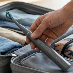 Електрическа звукова четка за зъби AENO ADB0010G, 5W, DuPont™, Таймер, 5 режима, 90 дни с едно зареждане, Сив