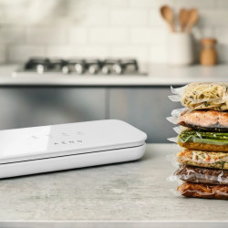 Уред за вакуумиране на храна AENO AVS0004W, 70 kPa, 4 режима, Ширина на плик до 30 см, Автоматична функция, Stop, LED, Бял