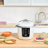 Мултикукър Instant Pot Pro Max, 1200W, 5.7 л, 105 kP, 10 програми, Nutriboost, WiFi, LCD дисплей, Неръждаема стомана, Бял/матов