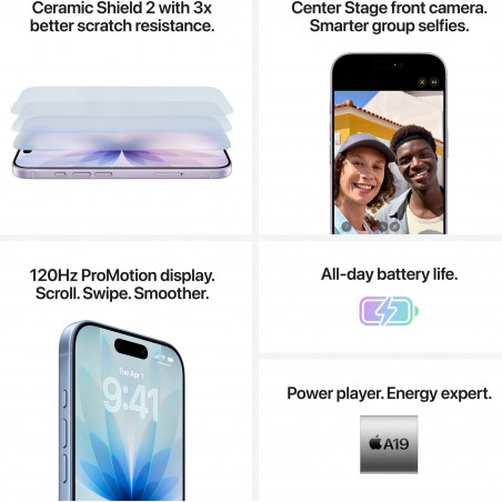 Смартфон Apple iPhone 17, 256 GB, 5G, Mist Blue