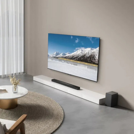 Саундбар TCL Q65HE, 580W, 123.5 см, Dolby Atmos & DTS-X Q Series Range, Wi-Fi, LED, Безжичен, Черен
