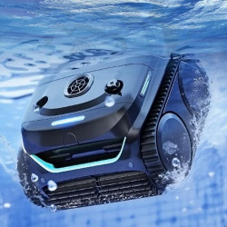 Безкабелен робот за басейни Wybot C2, 65W, 180 мин, 200 м2, Двойна филтрация, Автономни функции, Черен