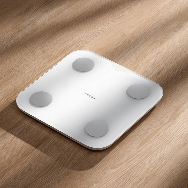 Дигитален Smart Кантар Xiaomi Body Composition Scale S400, До 150 кг, Bluetooth, Измерване на пулс, Режим бебе, Бял/сив